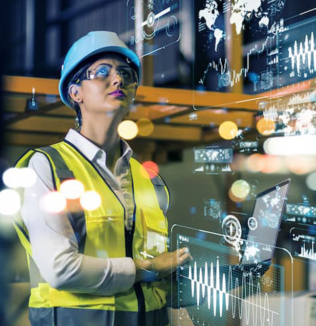 woman working in warehouse